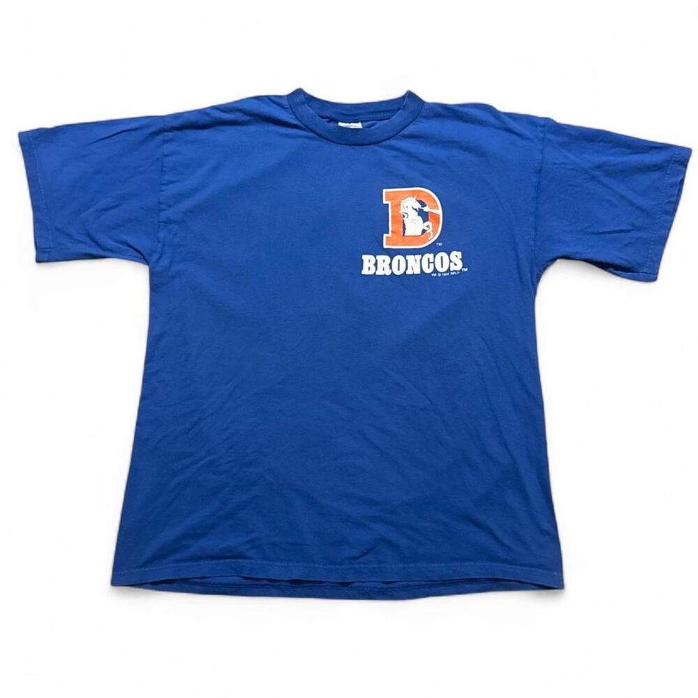 VINTAGE 90s LOGO 7 Denver Broncos Big Logo T-Shirt